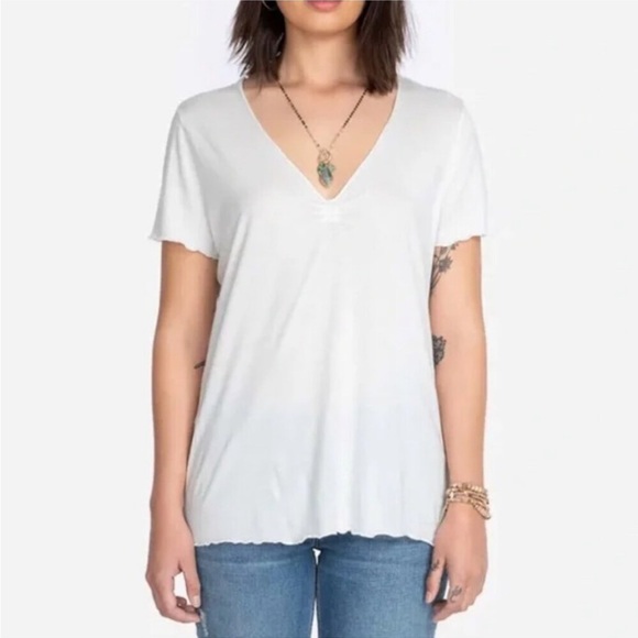 Johnnie Was Calme White Tee - Picture 2 of 7